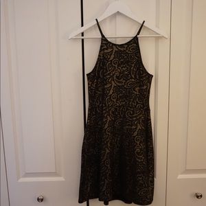 Aqua Gold and Black Dress